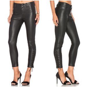 BLANKNYC Vegan Leather Black Lace Up Pants size 30